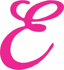 E monogram sticker