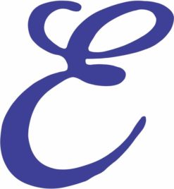 Blue E Monogram Sticker