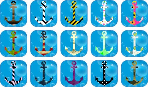 multi pattern anchor stickers