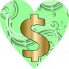 Money Sign Heart decal