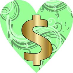 Money Sign Heart decal