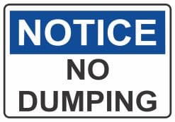Notice No Dumping Magent