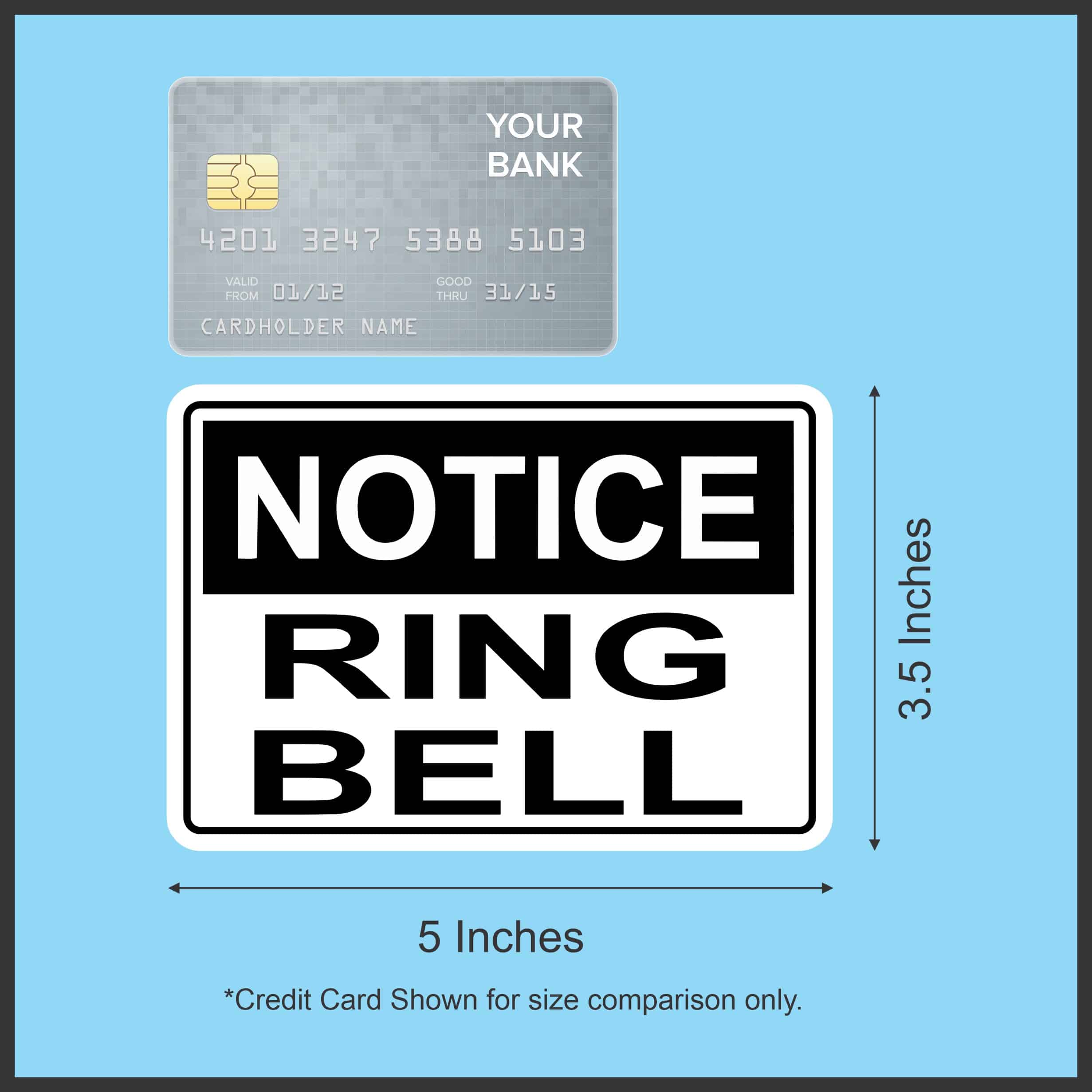 StickerTalk Notice Ring Bell Vinyl Sticker, 5 inches x 3.5 inches - Image 5