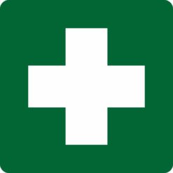 5in x 5in Green First Aid Magnet Vinyl Door Signs Magnetic Medic