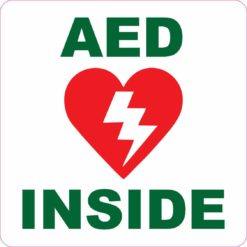 aed inside sticker