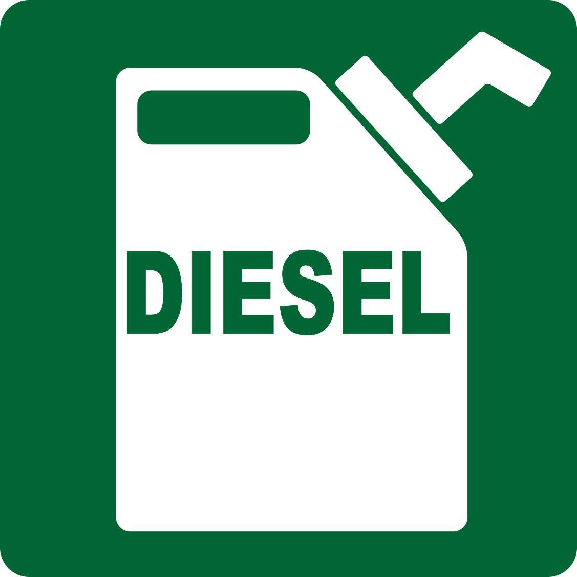 5in x 5in Diesel Sticker Vinyl Decals Stickers Fuel Safety Truck Decal
