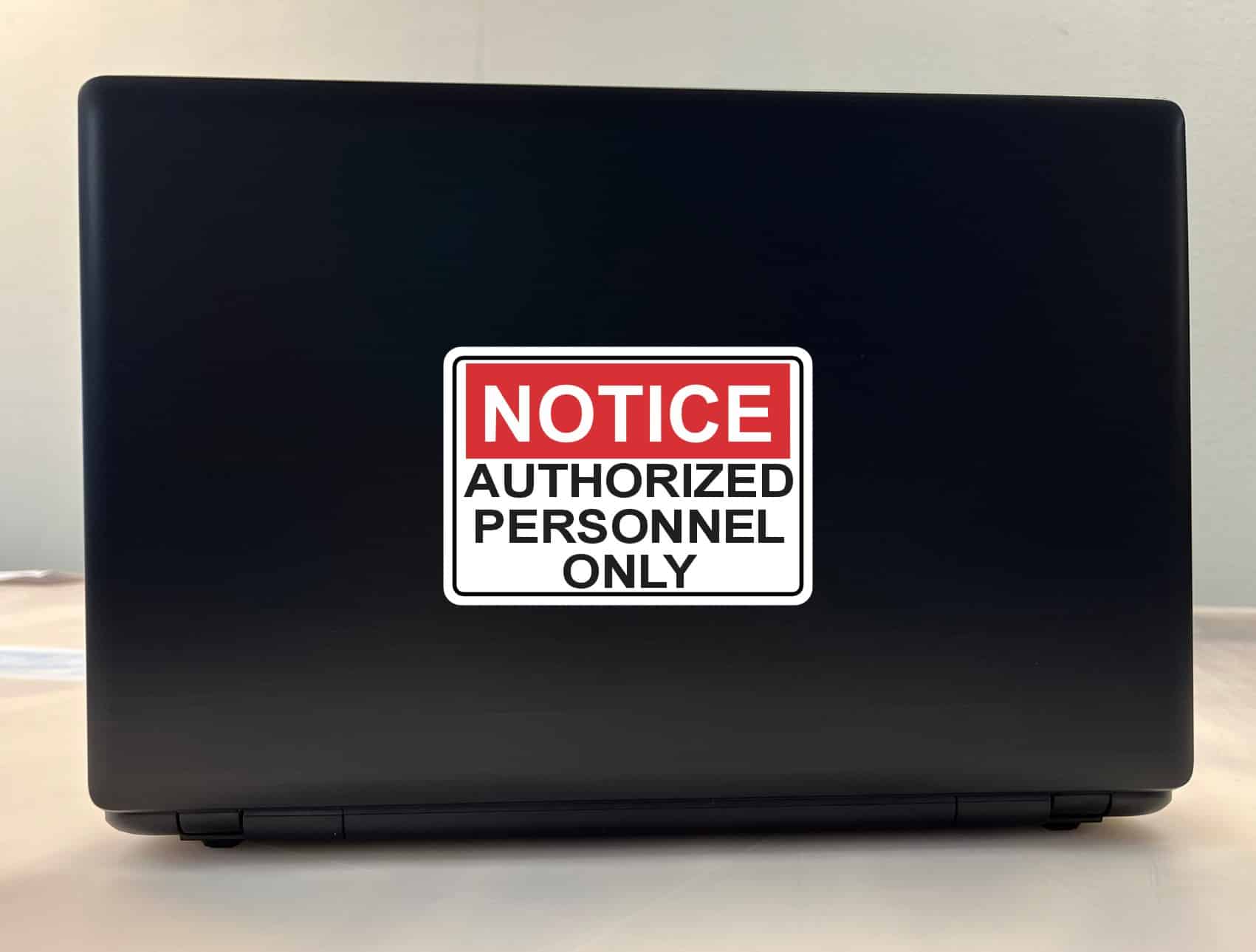 5in x 3.5in Red Authorized Personnel Only Sticker Vinyl Window Stickers - Image 3