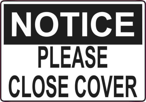 5in x 3.5in Please Close Cover Magnet Magnetic Business Container Sign ...