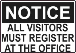 visitors must register