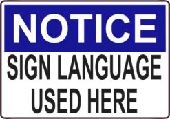 sign language used here