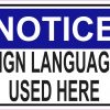 sign language used here magnet