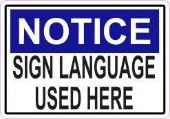 sign language used here magnet