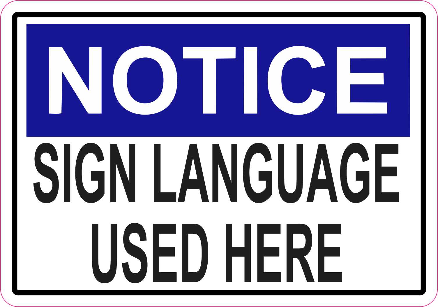 sign language used here magnet