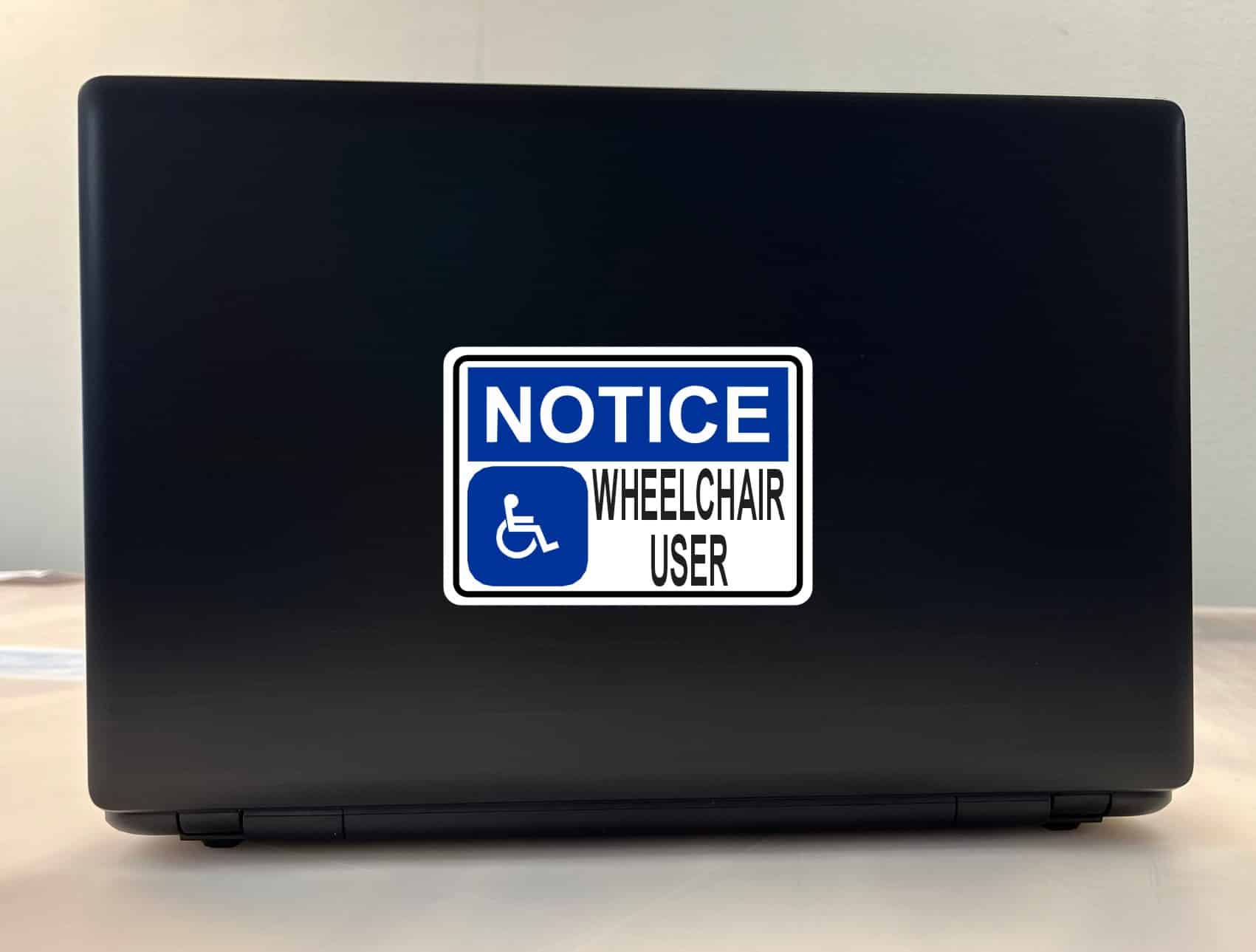5in x 3.5in Wheelchair User Sticker Vinyl Vehicle Sign Notice Stickers - Image 3