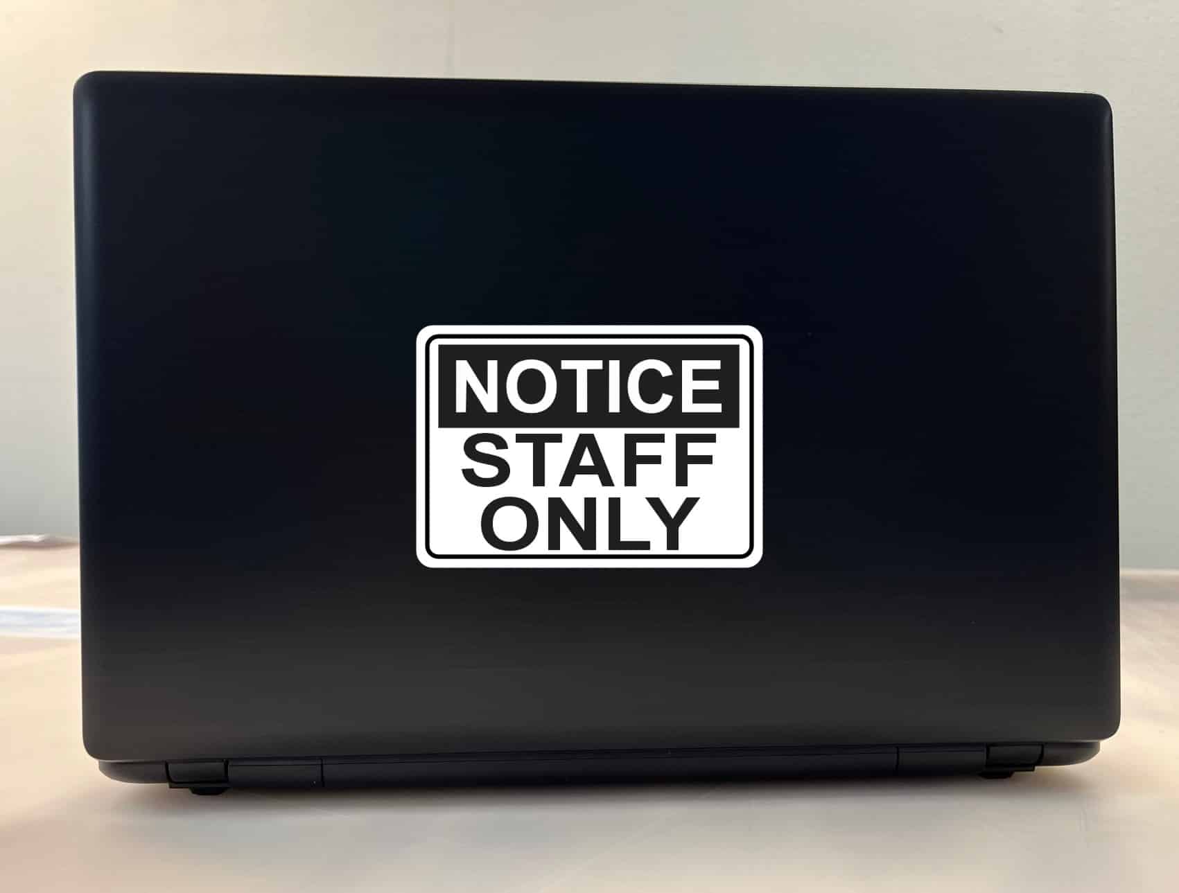 5in x 3.5in Notice Staff Only Sticker Vinyl Door Wall Sign Stickers