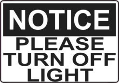 please turn off light