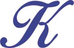 Blue Cursive K Monogram sticker
