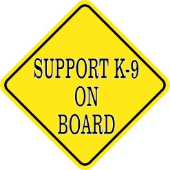 8in x 8in Support K-9 on Board Magnet