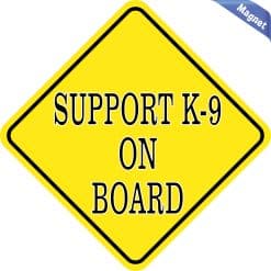 Alternative view of 8in x 8in Support K-9 on Board Magnet
