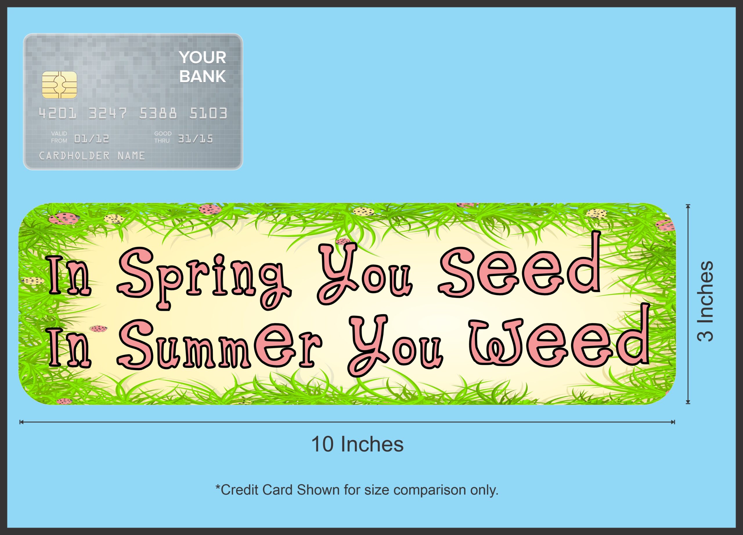10in x 3in Spring You Seed Bumper Sticker Vinyl Truck Car Window Stickers