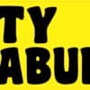 10in x 3in Yellow Forty And Fabulous Bumper Sticker Funny Birthday Stickers