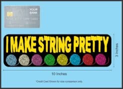 10in x 3in Multi Color I Make String Pretty Sewing Magnet Vehicle Magnets