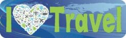 10in x 3in I Love Travel Magnet Magnetic Car Truck Door Hobby Car Magnets