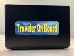 10in x 3in Traveler On Board Bumper Sticker Vinyl Truck Window Stickers
