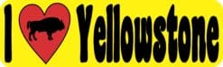 10in x 3in I Love Yellowstone Bumper Sticker Vinyl Vehicle Window Stickers