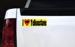 10in x 3in I Love Yellowstone Bumper Sticker Vinyl Vehicle Window Stickers
