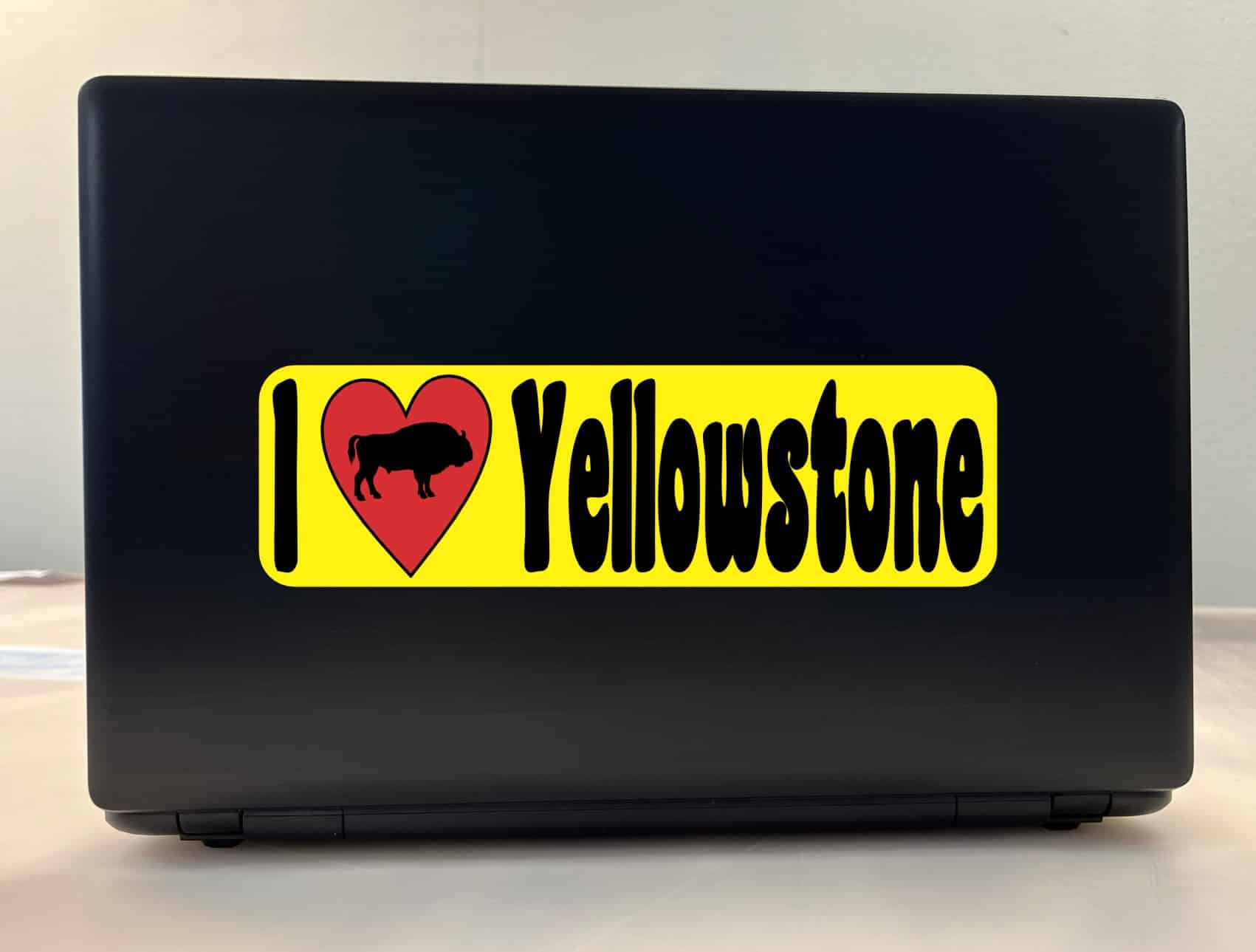 10in x 3in I Love Yellowstone Bumper Sticker Vinyl Vehicle Window Stickers