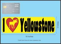 10in x 3in Moose I Love Yellowstone Magnet Magnetic Vehicle Bumper Magnets