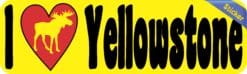 10in x 3in I Love Yellowstone Moose Bumper Sticker Vinyl Vehicle Stickers