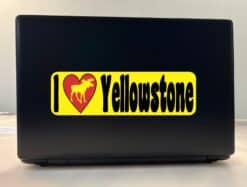 10in x 3in I Love Yellowstone Moose Bumper Sticker Vinyl Vehicle Stickers