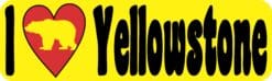 10in x 3in Bear I Love Yellowstone Bumper Sticker Vinyl Vehicle Stickers