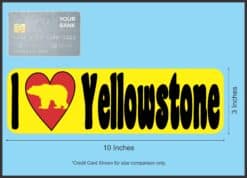 10in x 3in Bear I Love Yellowstone Magnet Magnetic Vehicle Bumper Magnets