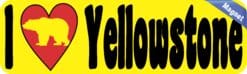 10in x 3in Bear I Love Yellowstone Magnet Magnetic Vehicle Bumper Magnets