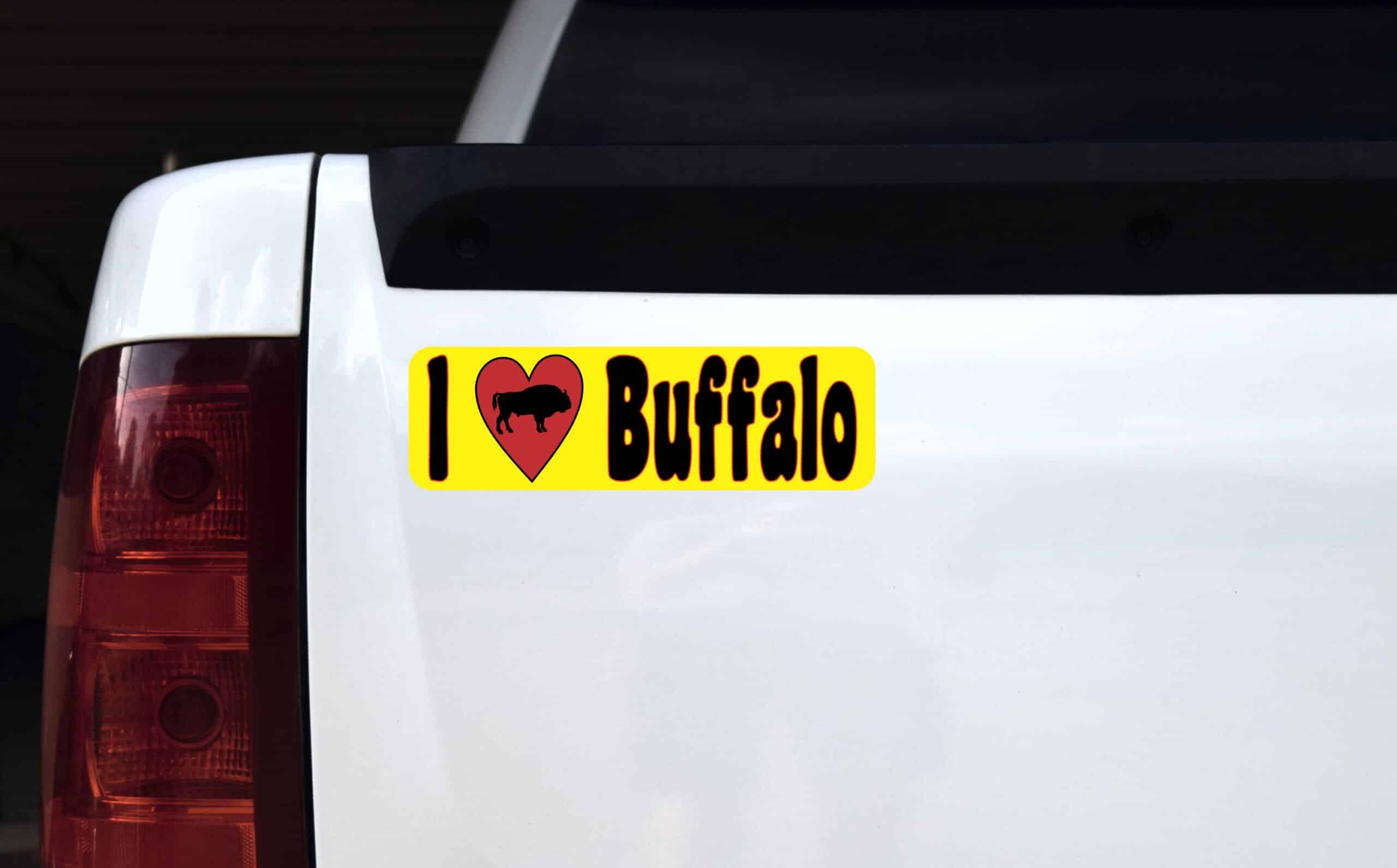 10in x 3in I Love Buffalo Magnet Magnetic Animal Vehicle Bumper Magnets