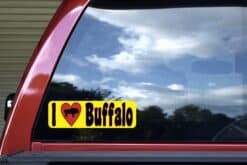 10in x 3in I Love Buffalo Bumper Sticker Vinyl Animal Vehicle Window Decal