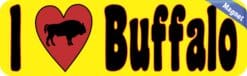 10in x 3in I Love Buffalo Magnet Magnetic Animal Vehicle Bumper Magnets