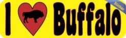 10in x 3in I Love Buffalo Bumper Sticker Vinyl Animal Vehicle Window Decal