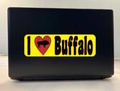 10in x 3in I Love Buffalo Bumper Sticker Vinyl Animal Vehicle Window Decal