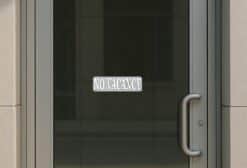 10in x 3in Gray No Vacancy Sticker Vinyl Stickers Decal Business Sign