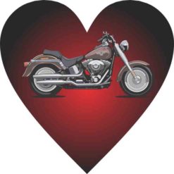 Motorcycle Heart Decal