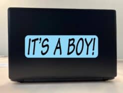 10in x 3in Blue It's A Boy Bumper Sticker Vinyl Car Door Truck Stickers