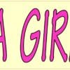 10in x 3in Teddy Bear Its A Girl Bumper Sticker