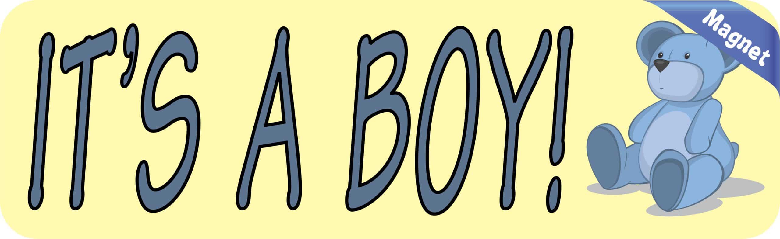 10in x 3in Teddy Bear Its A Boy Magnet