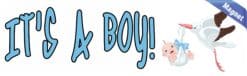 10in x 3in Stork Its A Boy Magnet