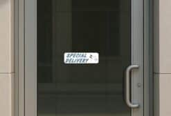 10in x 3in Blue Special Delivery Bumper Sticker Vinyl Vehicle Baby Stickers