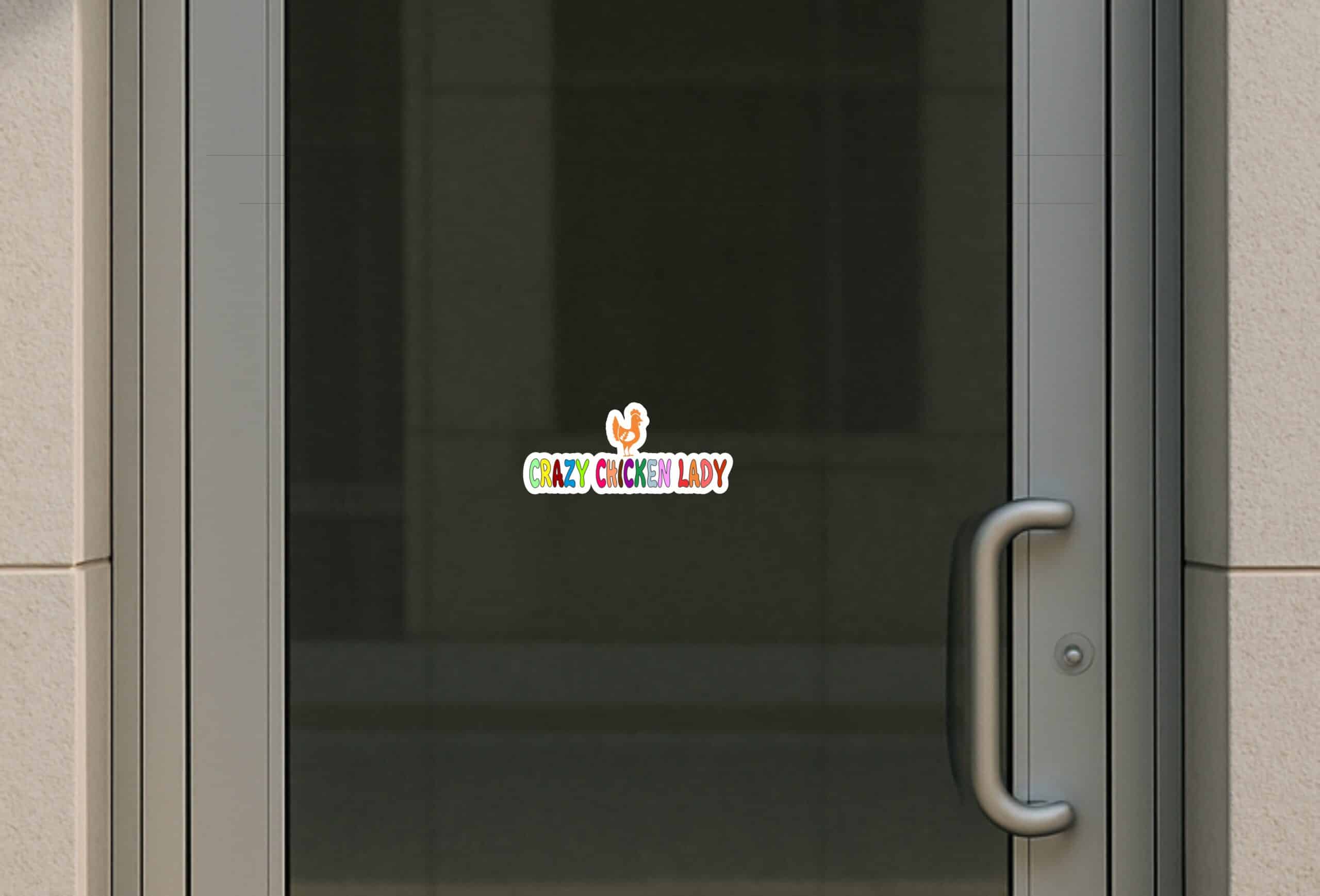 8in x 3.5in Crazy Chicken Lady Bumper Sticker Vinyl Vehicle Decal Stickers